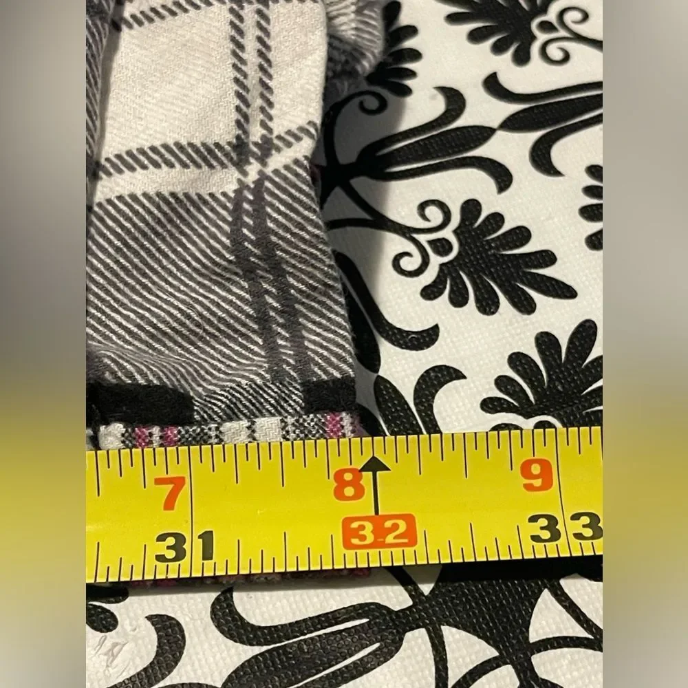 Aerie - Women’s pink / black patchwork plaid long cut pajama pants - Picture 7 of 8